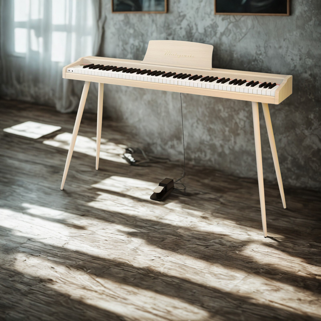 Mielczewski digitalpiano avec pieds en métal, beige