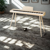 Mielczewski digitalpiano avec pieds en métal, beige