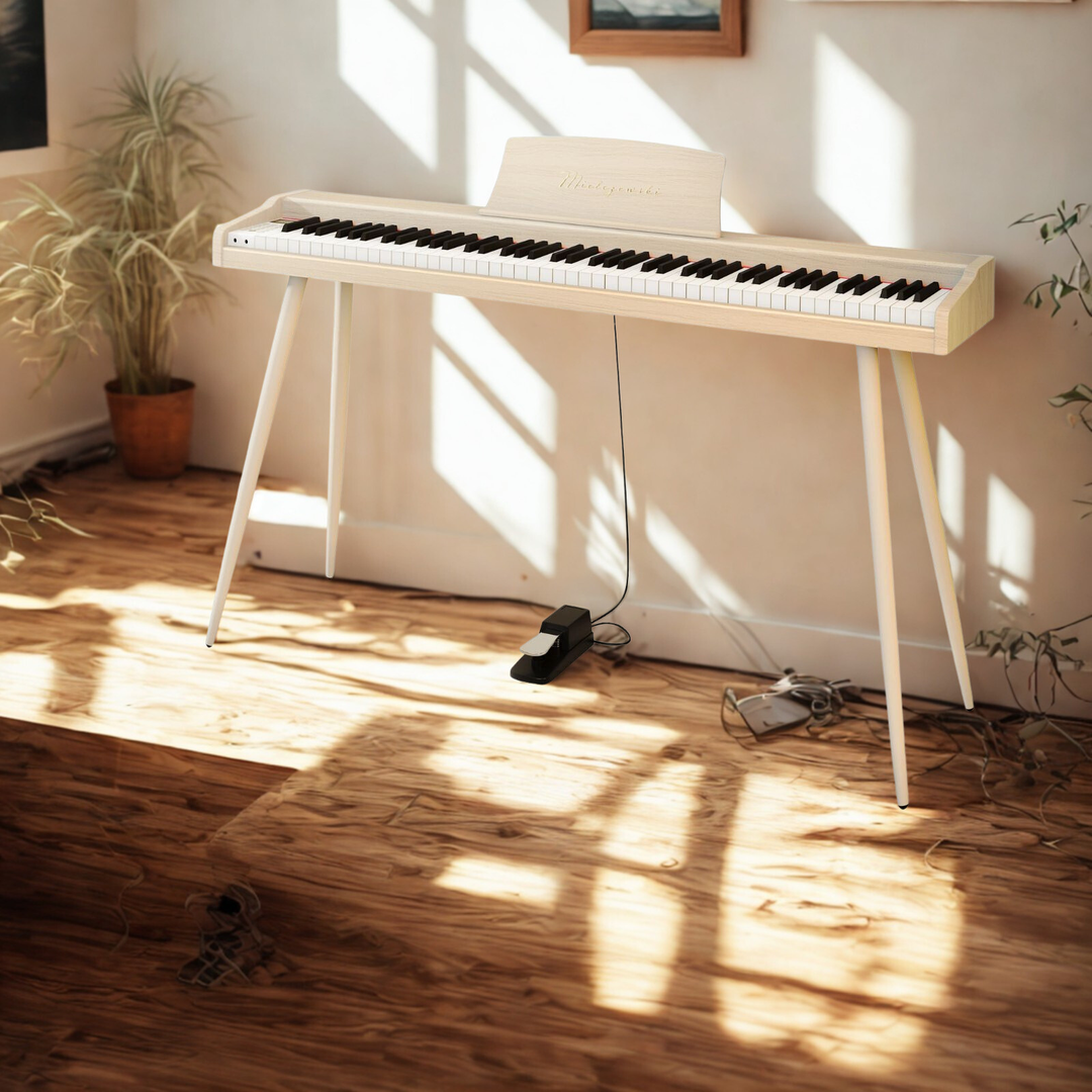 Mielczewski digitalpiano avec pieds en métal, beige