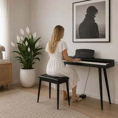 Mielczewski Canzonetta digitalpiano avec pieds, noir
