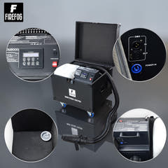 Machines à neige Firefog Snow Storm 1500 Pro de 1500 W dans un flightcase