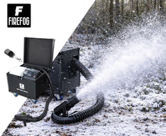 Machines à neige Firefog Snow Storm 1500 Pro de 1500 W dans un flightcase