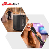Audioport V15 enceinte active portable de 500 W avec 2 microphones