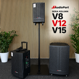 Audioport V15 enceinte active portable de 500 W avec 2 microphones