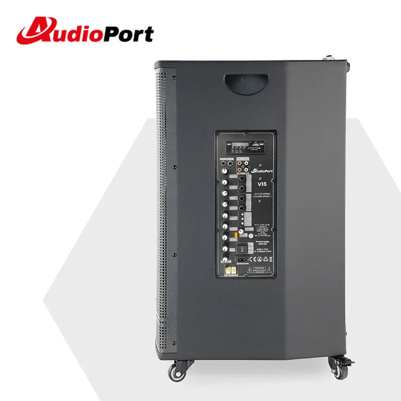Audioport V15 enceinte active portable de 500 W avec 2 microphones