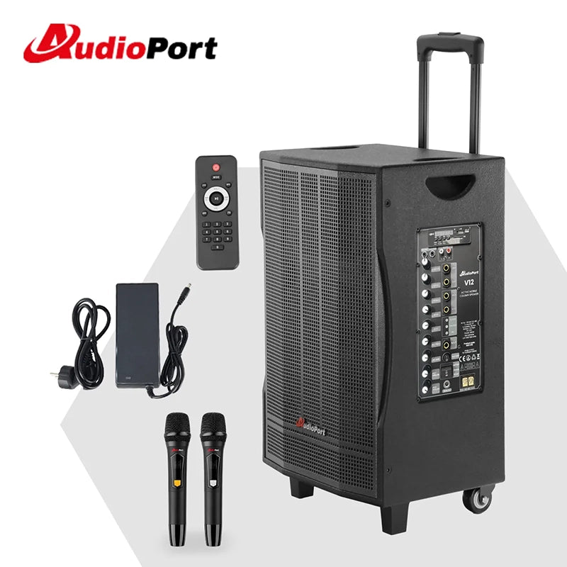 Audioport V12 enceinte active portable 350 W avec 2 microphones