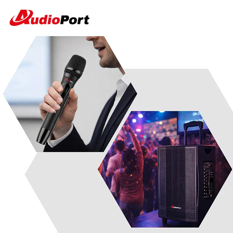 Audioport V12 enceinte active portable 350 W avec 2 microphones