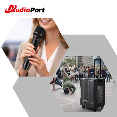Audioport V8 enceinte active portable 250 W avec 2 microphones