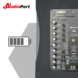 Audioport V8 enceinte active portable 250 W avec 2 microphones