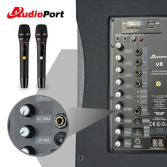 Audioport V8 enceinte active portable 250 W avec 2 microphones