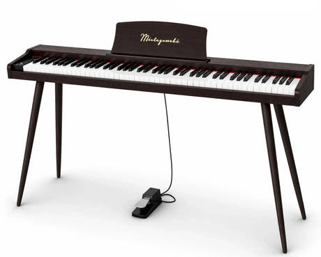 Mielczewski Virelai digitalpiano avec pieds, brun foncé