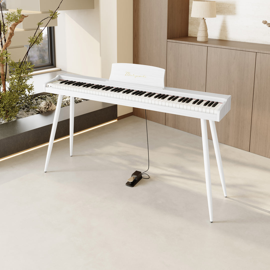 Piano numérique Mielczewski Virelai avec pieds, blanc