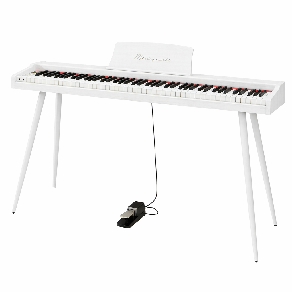 Piano numérique Mielczewski Virelai avec pieds, blanc