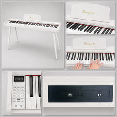 Piano numérique Mielczewski Virelai avec pieds, blanc
