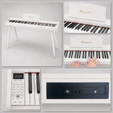 Piano numérique Mielczewski Virelai avec pieds, blanc