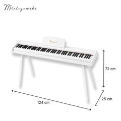 Mielczewski Canzonetta digitalpiano avec pieds, blanc