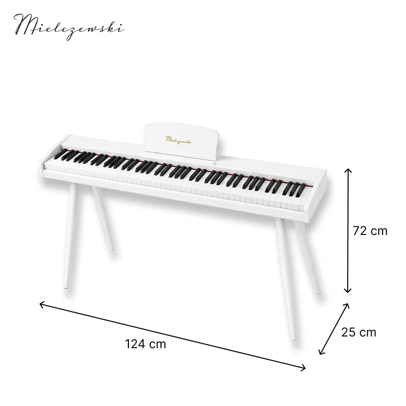 Mielczewski Canzonetta digitalpiano avec pieds, blanc