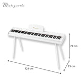 Mielczewski Canzonetta digitalpiano avec pieds, blanc