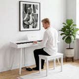 Mielczewski Canzonetta digitalpiano avec pieds, blanc