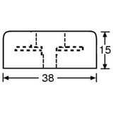 Rubber foot 38 x 15 mm