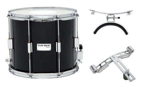 GEWA tambour de parade 14" x 10", bouleau stratifié noir