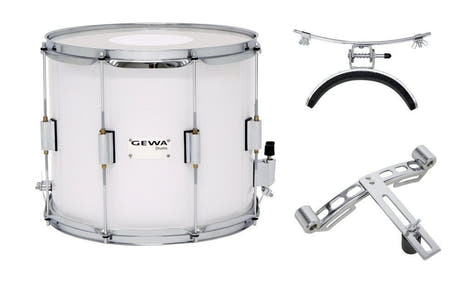 GEWA tambour de parade 14" x 10", bouleau stratifié blanc
