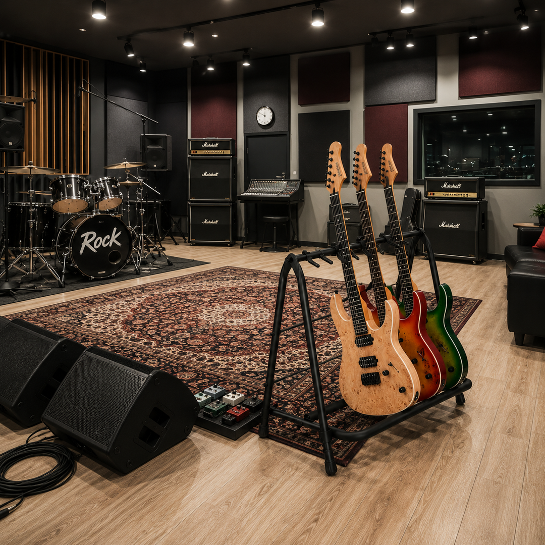 Support de guitare Hardman pour 5 guitares, pliable