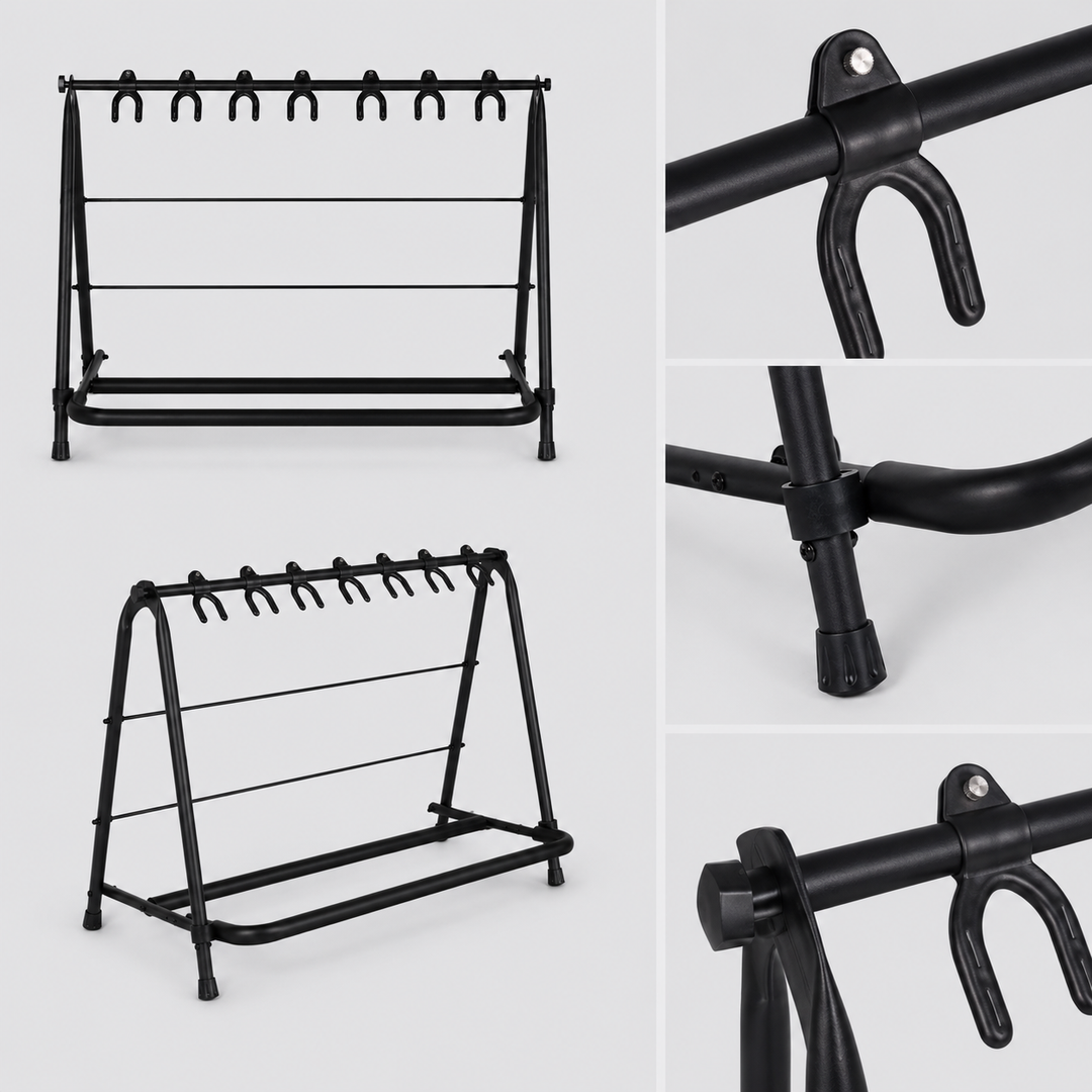 Support de guitare Hardman pour 7 guitares, pliable
