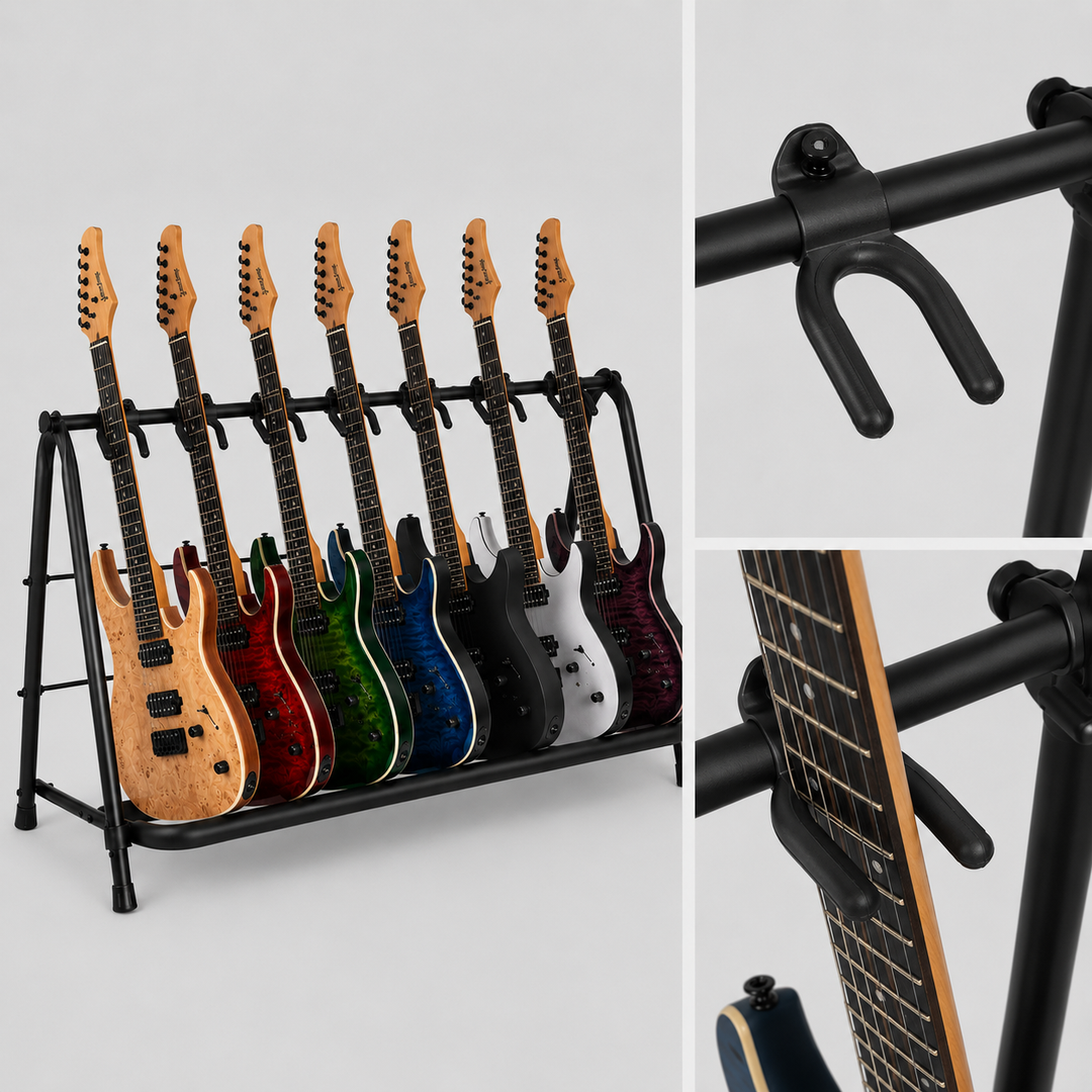 Support de guitare Hardman pour 7 guitares, pliable