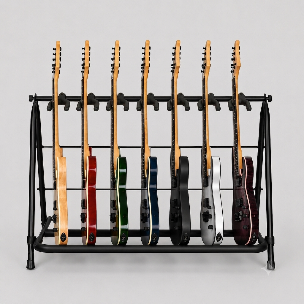 Support de guitare Hardman pour 7 guitares, pliable