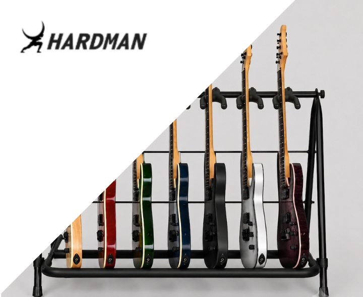 Support de guitare Hardman pour 7 guitares, pliable