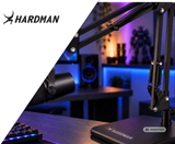 Support de microphone de table Hardman avec base et bras lourds, jusqu'à 2,5 kg