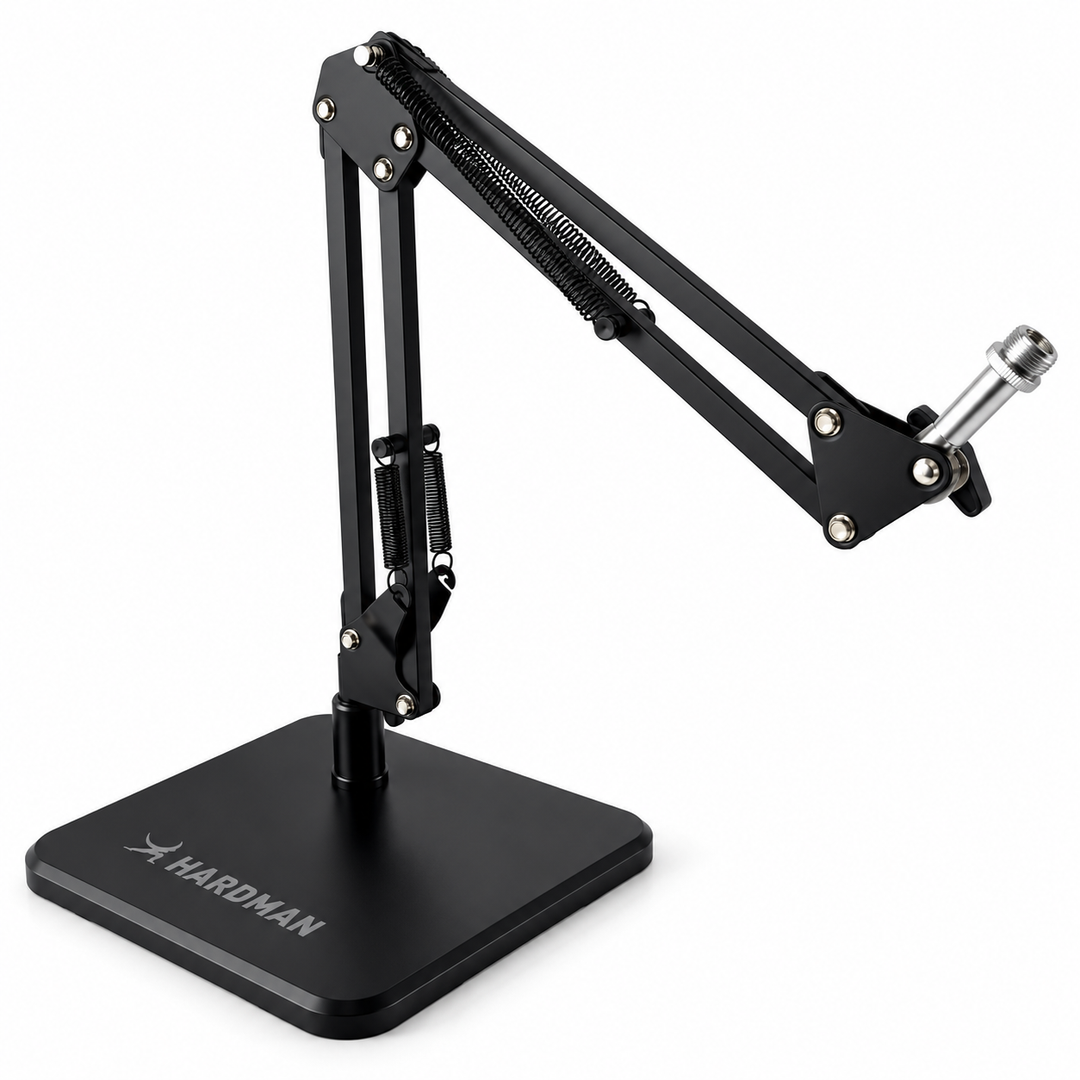 Support de microphone de table Hardman avec base et bras lourds, jusqu'à 2,5 kg