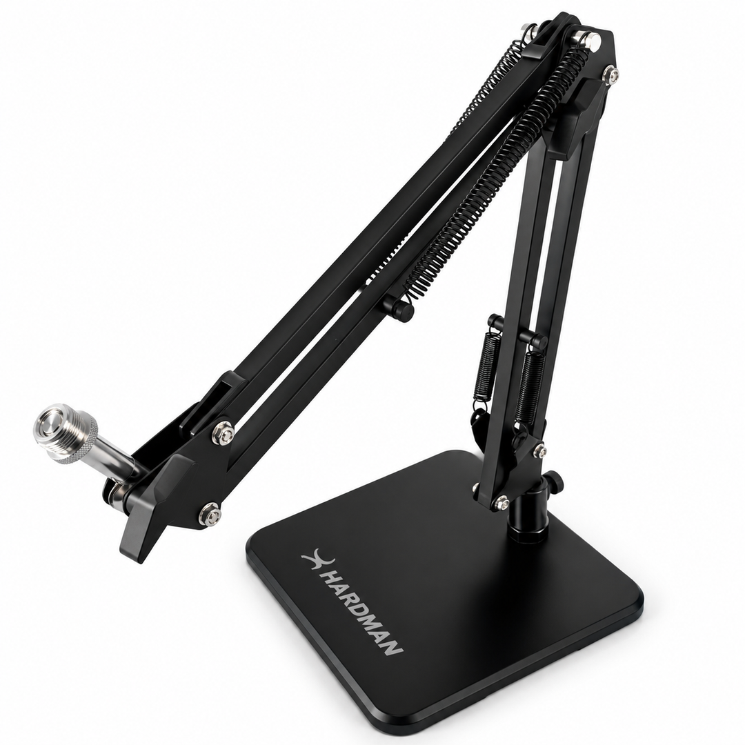 Support de microphone de table Hardman avec base et bras lourds, jusqu'à 2,5 kg