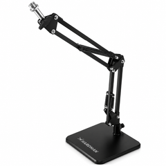 Support de microphone de table Hardman avec base et bras lourds, jusqu'à 2,5 kg