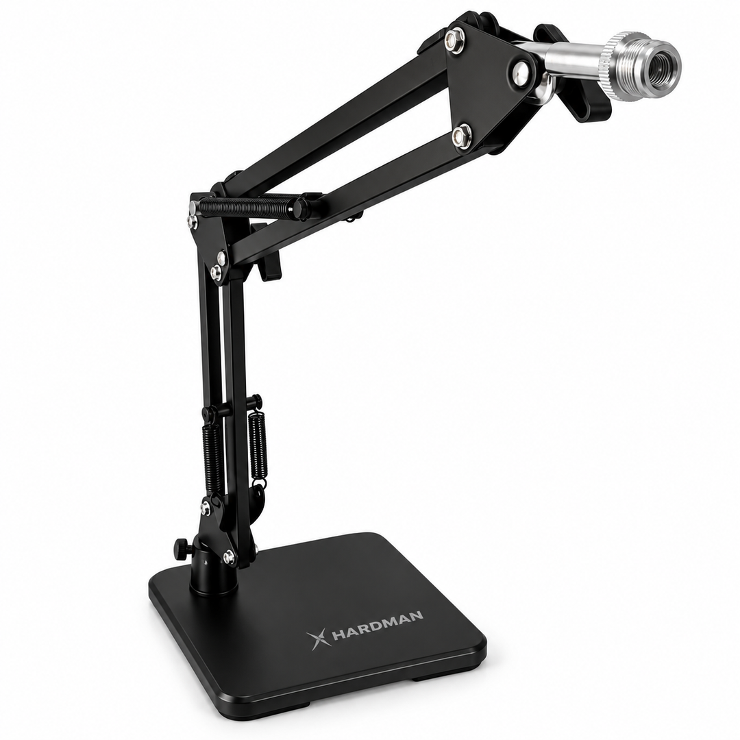 Support de microphone de table Hardman avec base et bras lourds, jusqu'à 2,5 kg