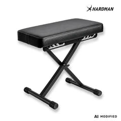 Banquette de piano pliable Hardman SB006, noire, jusqu'à 150 kg