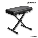 Banquette de piano pliable Hardman SB006, noire, jusqu'à 150 kg