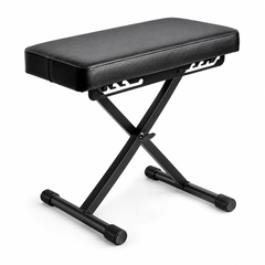 Banquette de piano pliable Hardman SB006, noire, jusqu'à 150 kg