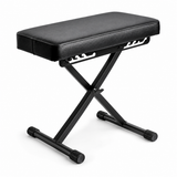 Banquette de piano pliable Hardman SB006, noire, jusqu'à 150 kg