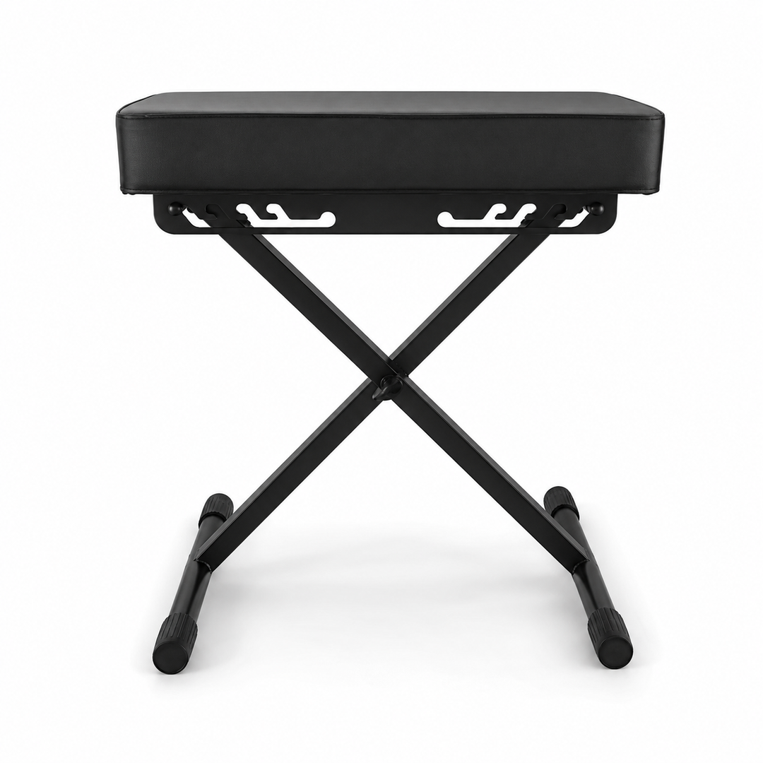 Banquette de piano pliable Hardman SB006, noire, jusqu'à 150 kg