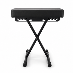 Banquette de piano pliable Hardman SB006, noire, jusqu'à 150 kg