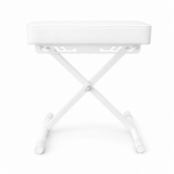 Banquette de piano pliable Hardman SB006, blanche, réglable de 45 à 63 cm