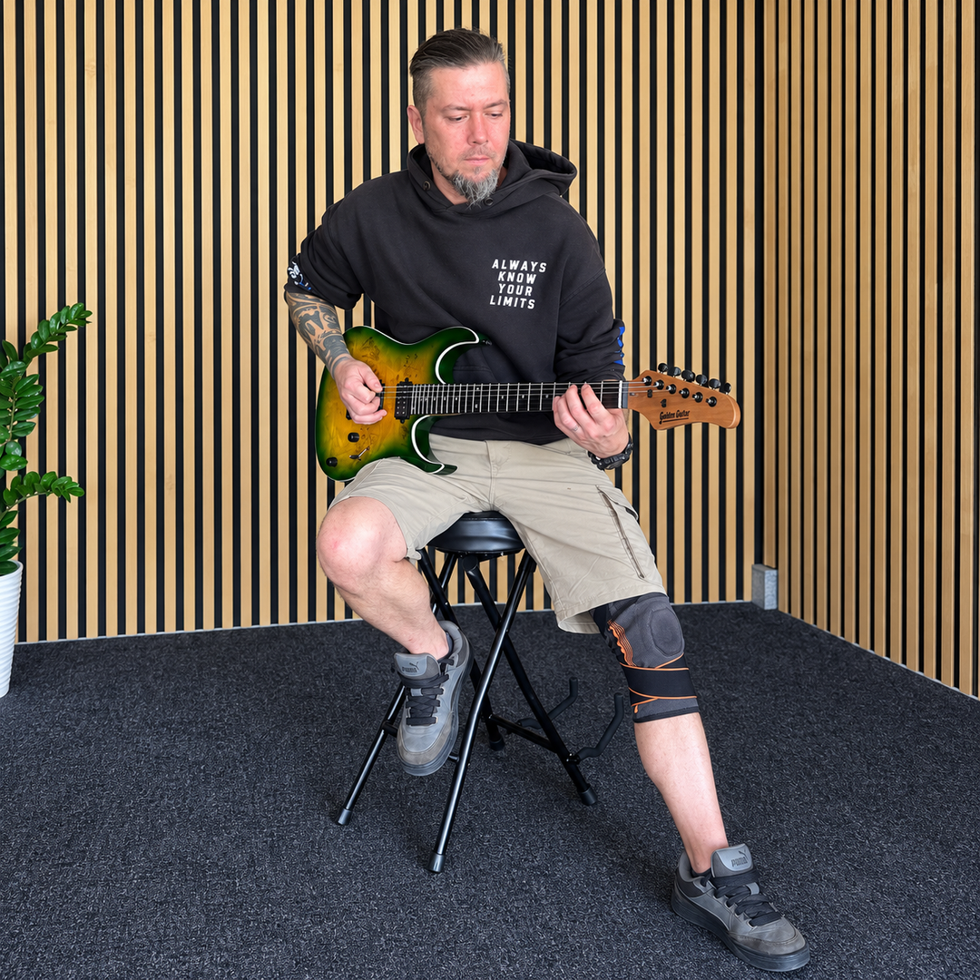 Hardman SB207 repose-pied pour guitare avec repose-pied et support pour guitare.