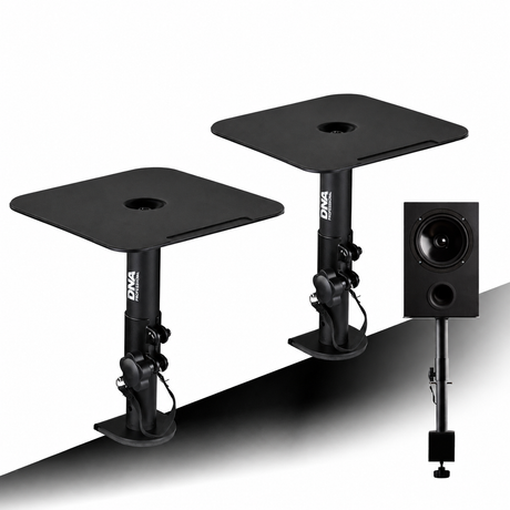 Supports de moniteurs de studio avec pince de bureau (2 pièces)