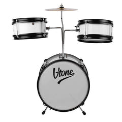 V-TONE VD Junior WH Ensemble de batterie pour enfants – Ensemble de batterie acoustique blanc pour enfants