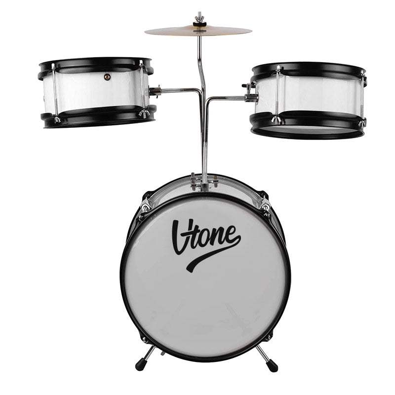 V-TONE VD Junior WH Ensemble de batterie pour enfants – Ensemble de batterie acoustique blanc pour enfants
