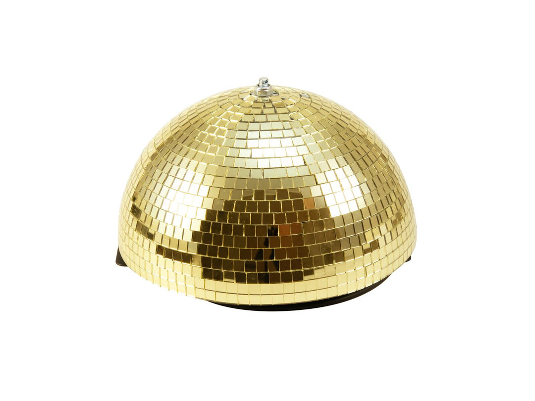 EUROLITE boule à facettes semi-miroir 30cm dorée motorisée