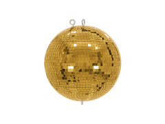 EUROLITE Ensemble boule à facettes 30 cm dorée avec stand et cover de trépied noir