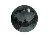 EUROLITE Ensemble boule à facettes 30 cm noire avec stand et cover de trépied noir
